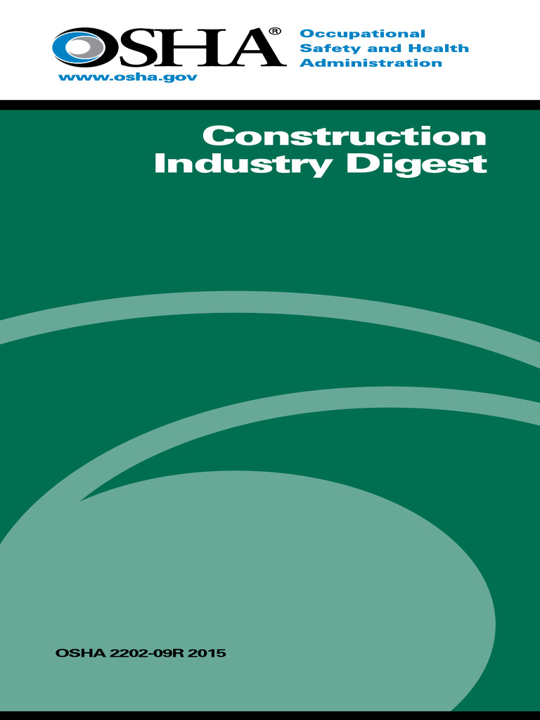 OSHA Construction Safety Standards Guide | PDF | Underwater Diving ...
