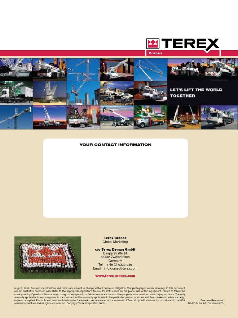 Productguide Crawler Crane Pdf Crane Machine