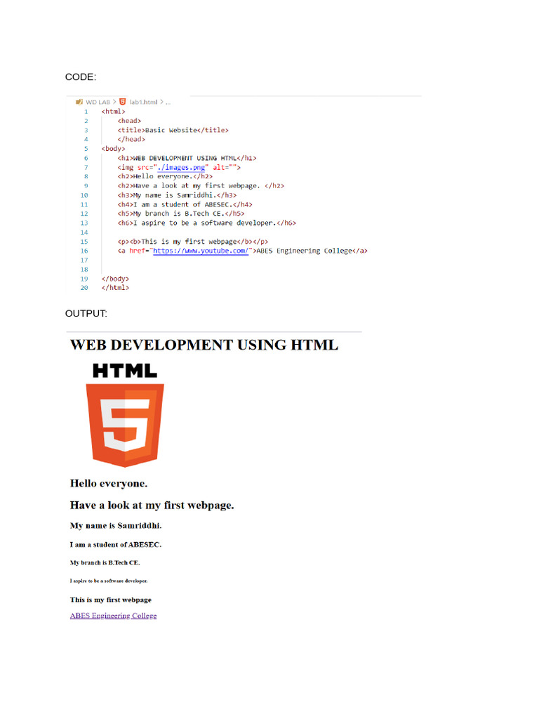 Web Dev File | PDF
