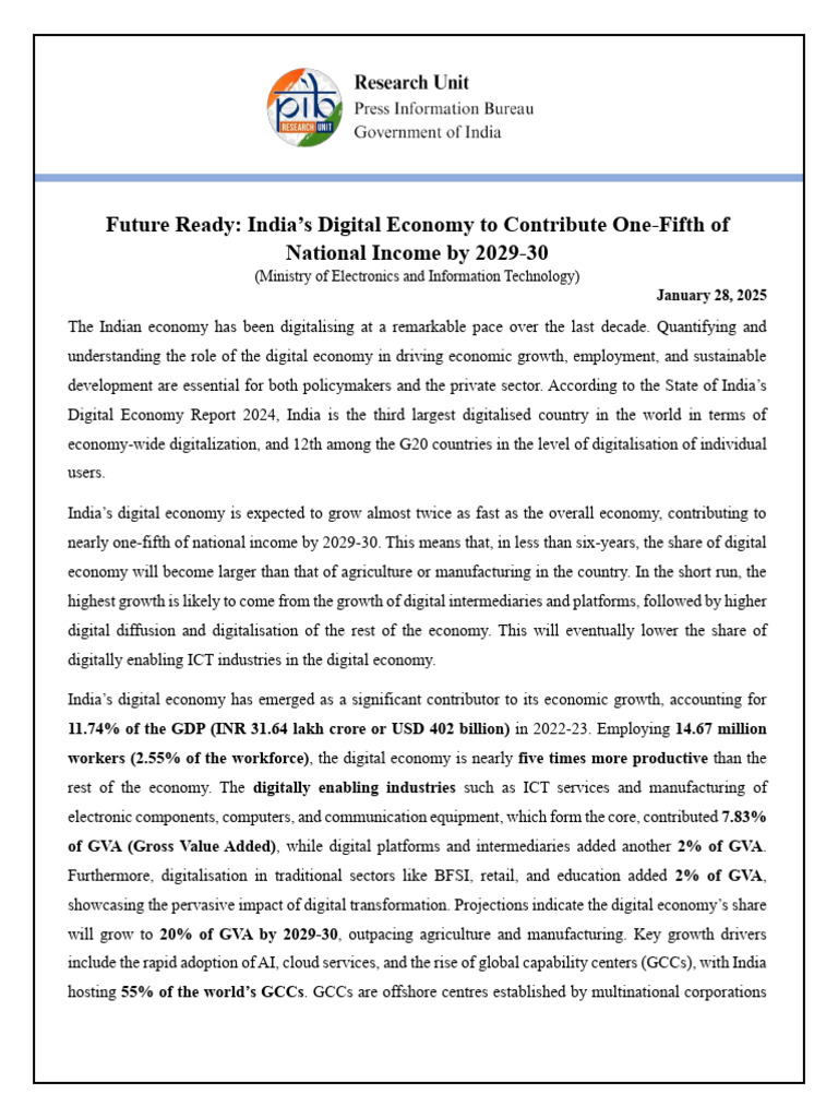 India's Digital Economy | PDF | Economies | Retail