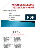 Plantacion de Iglesias en Peru y Ecuador