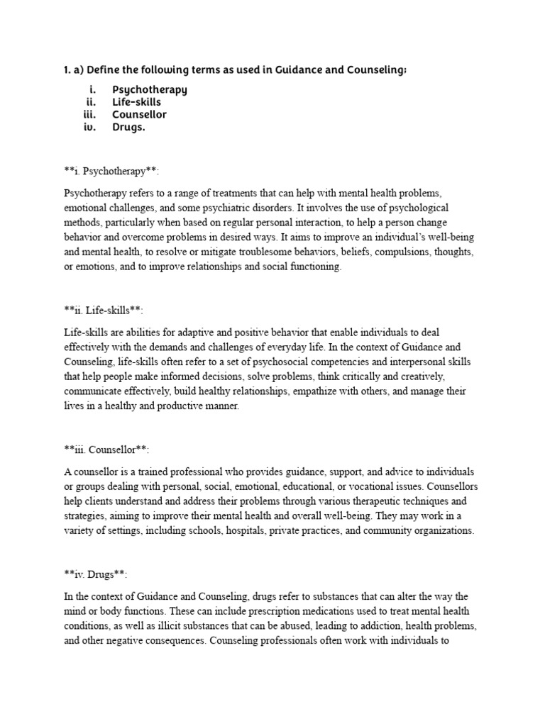 Guidance and Counselling | PDF | Psychotherapy | Counseling Psychology