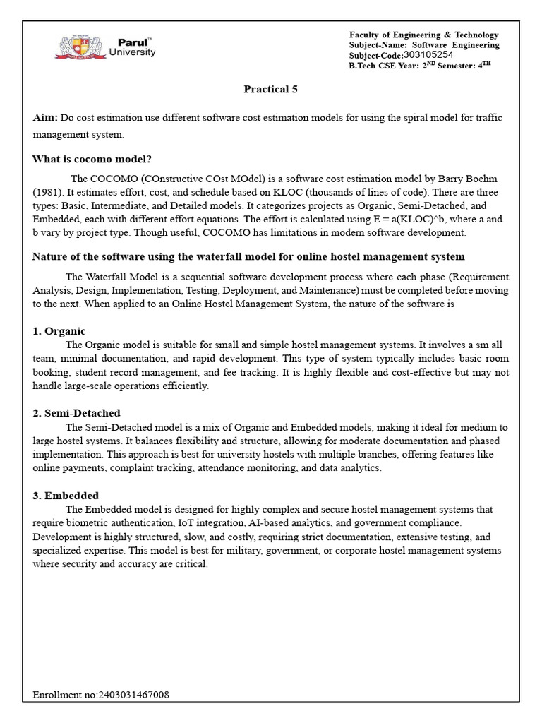 Software Cost Estimation Models Guide | PDF | Databases | Cloud Computing