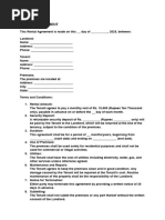 Sample Rent Agreement for India | PDF