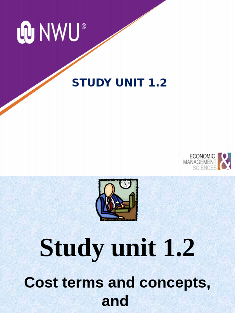 Study+unit+1.2 | PDF | Cost | Management Accounting