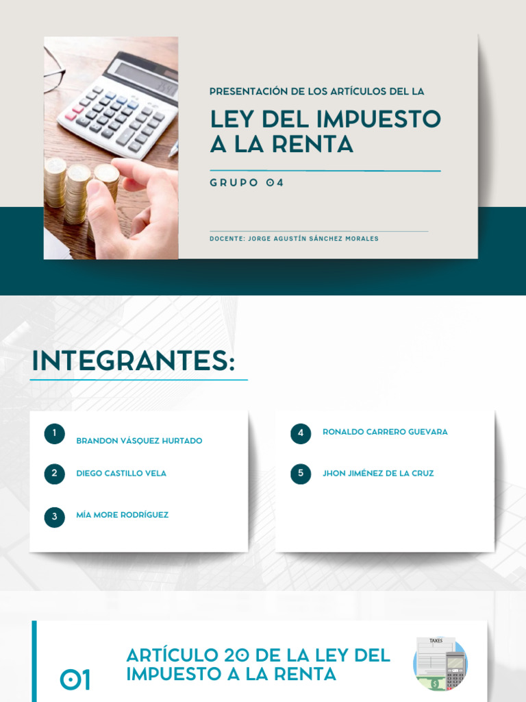 Imágenes sobre el Impuesto a la Renta | PDF | Impuestos | Impuesto ...