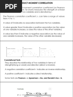 Pearson Correlation Critical Values Table | PDF
