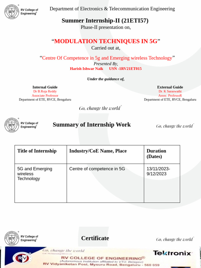 INTERNSHIP PHASE 2 With Ham | PDF | Cellular Network | Mimo
