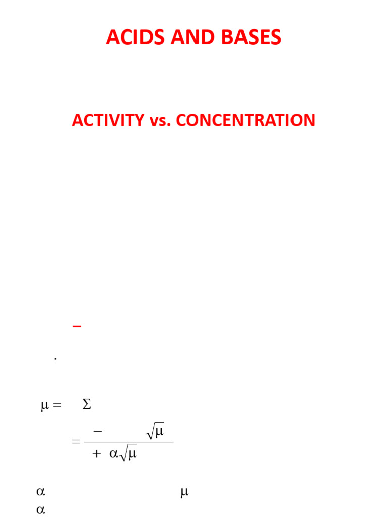 Acids, Bases, and Buffer Solutions Explained | PDF | Physical Chemistry ...
