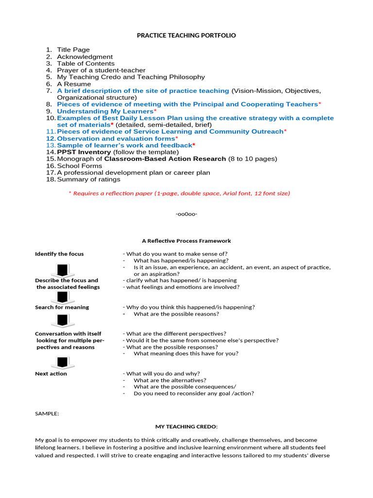 Practice Teaching Portfolio Entries | PDF | Learning | Lesson Plan