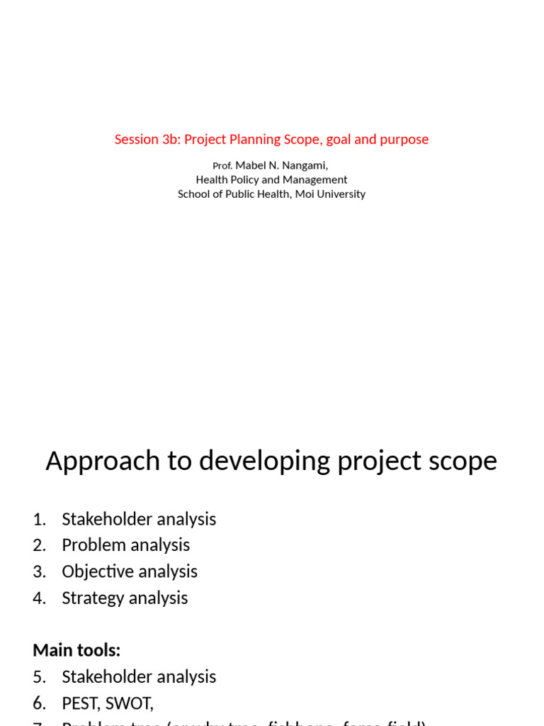 Project Planning: Scope and Objectives | PDF | Goal | Hierarchy