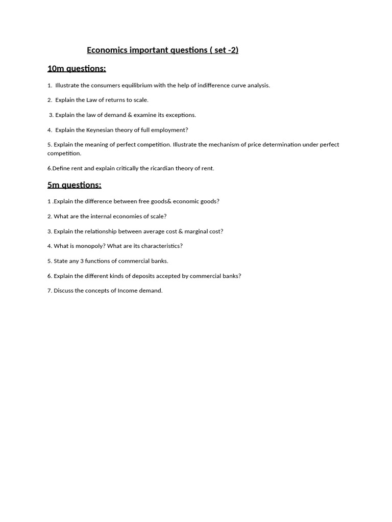 Economics Questions on Demand and Competition | PDF