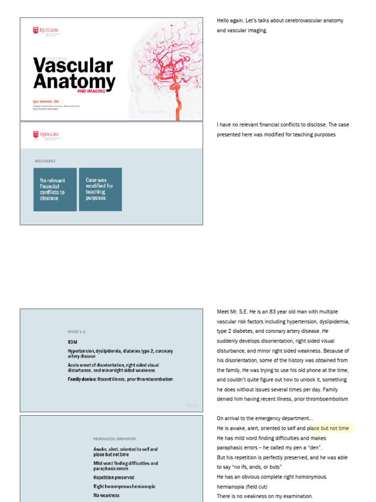 Vascular Territories - Slides and Transcript | PDF | Common Carotid ...
