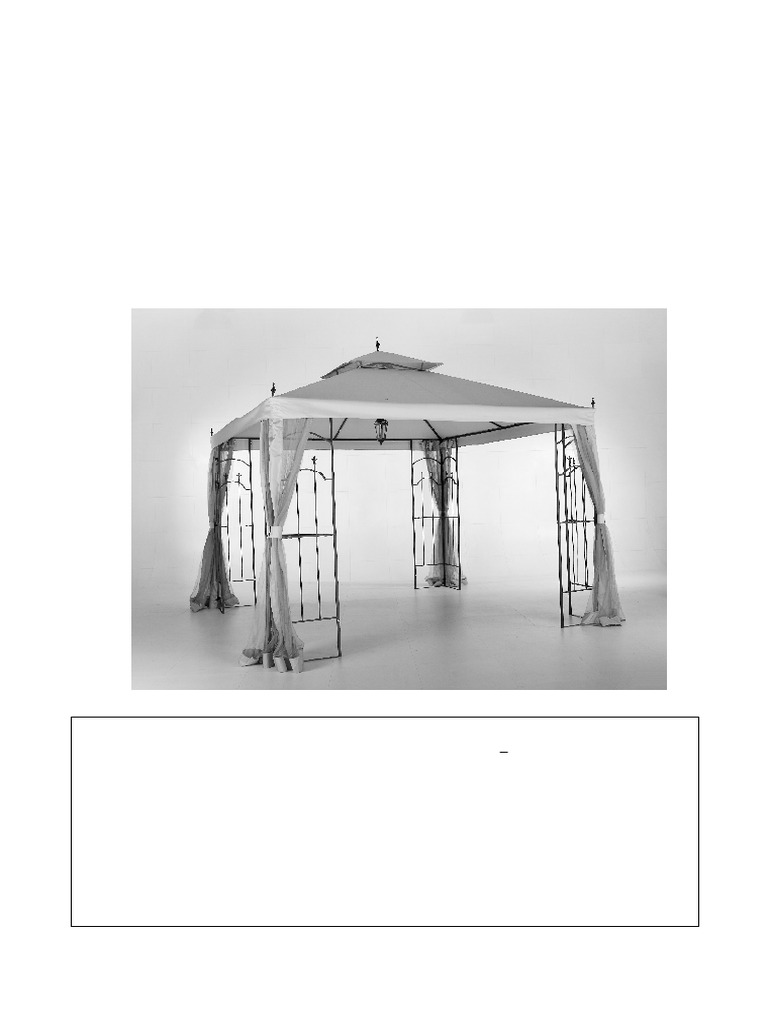 Arrow Gazebo Assembly Instructions | PDF | Screw | Equipment