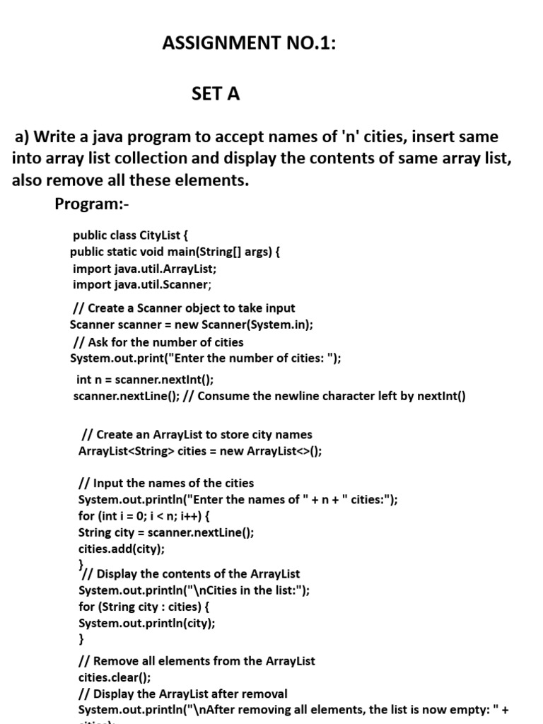 Java Collection Programs Overview | PDF | Color | Integer (Computer ...