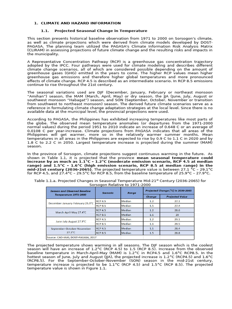 CDRA Part I - Climate and Hazard Information | PDF | Physical Geography ...