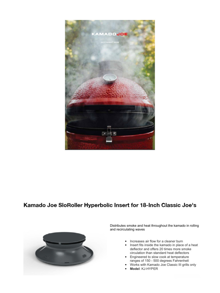 Kamado Joe SloRoller Insert Overview | PDF