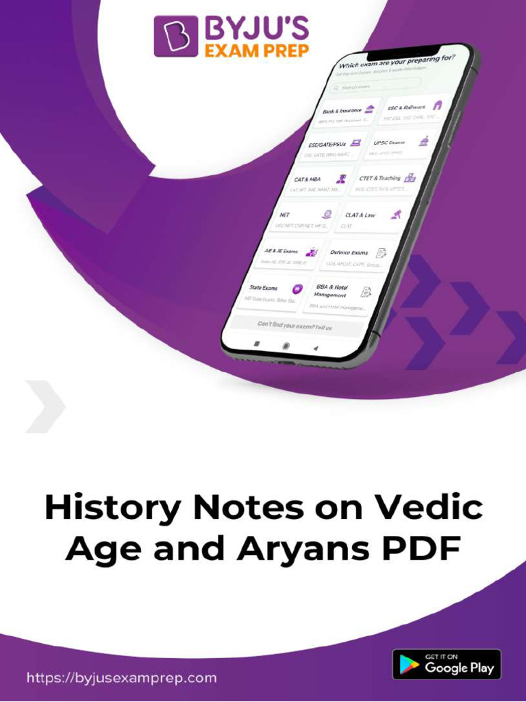 Vedic Age Overview and Key Notes | PDF | Vedas | Ancient Indian Literature