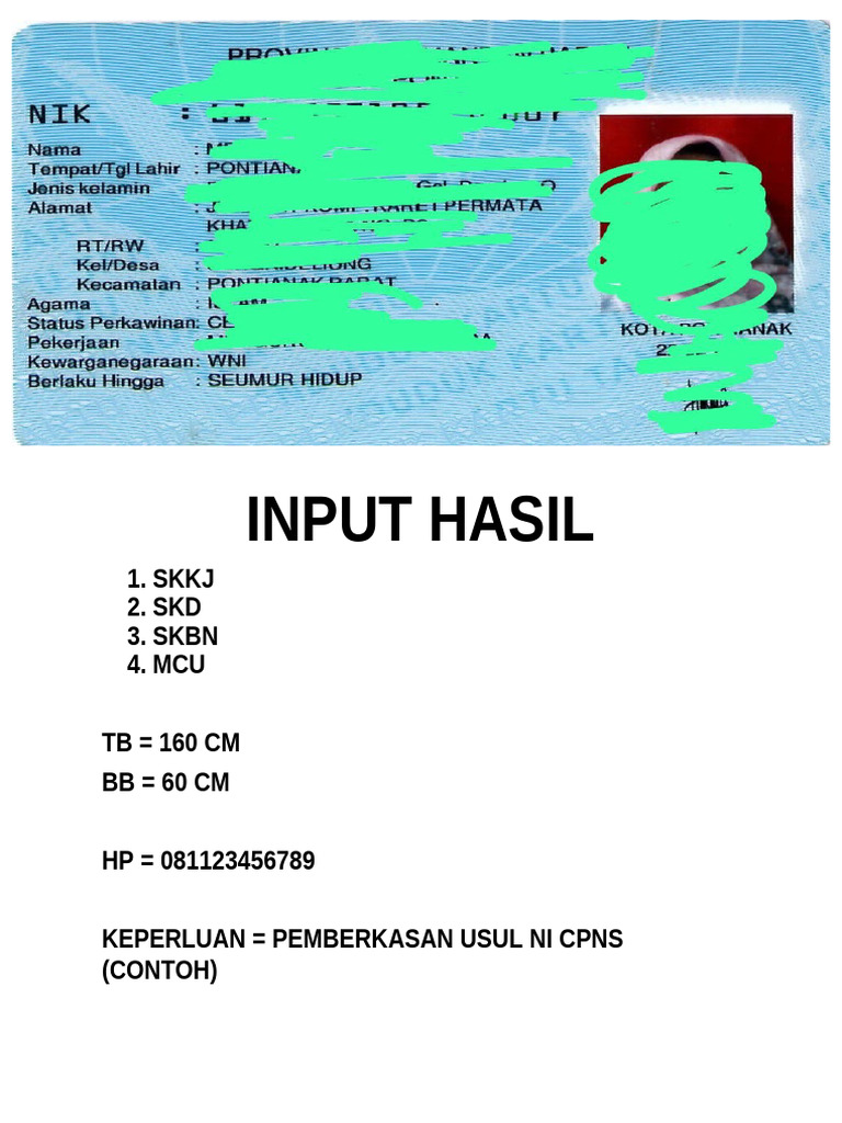 KTP Input Hasil | PDF
