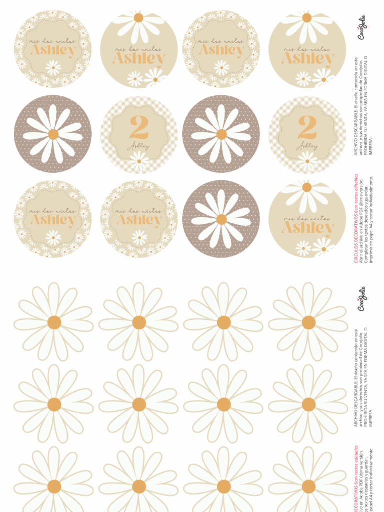 Topper - Circulos Decorativos 6 CM | PDF