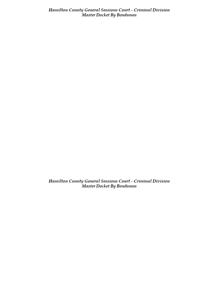 Master Docket by Bondsman | PDF | Common Law | Justice