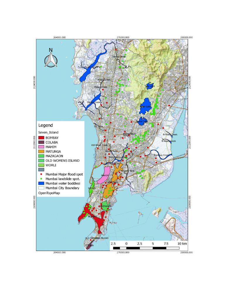 Major Flood Spots and Landslide Locations in Mumbai | PDF