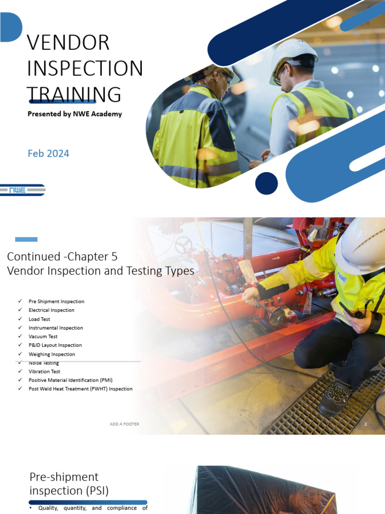 Vendor Inspection Training Overview | PDF | Instrumentation | Hardness