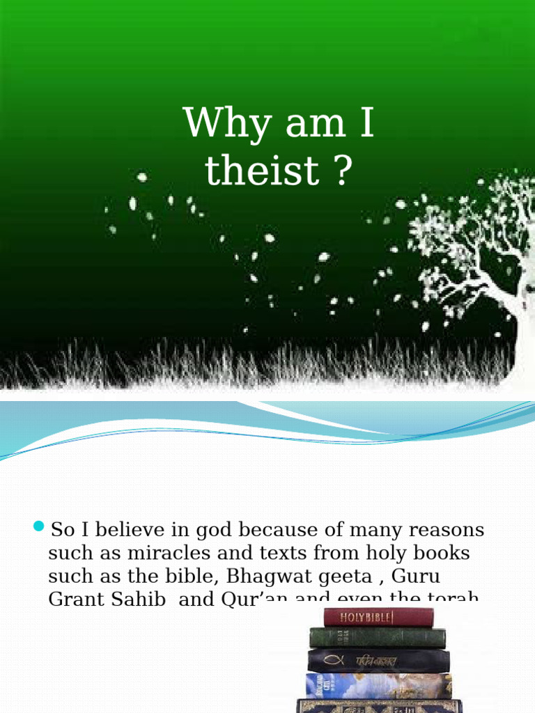 Reasons for My Theistic Belief | PDF