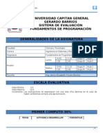 Sistema de Evaluación Fundamentos de Programación Computo 1