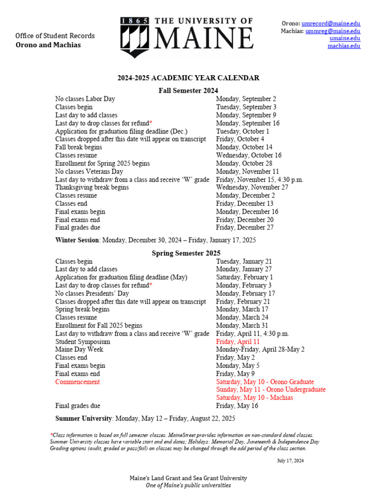 2024 2025 Academic Calendar | PDF | Academic Term | Public Holiday
