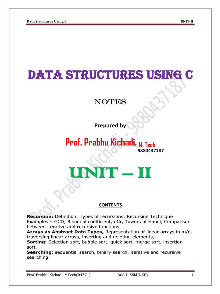 DS Unit-Ii (Nep) | PDF