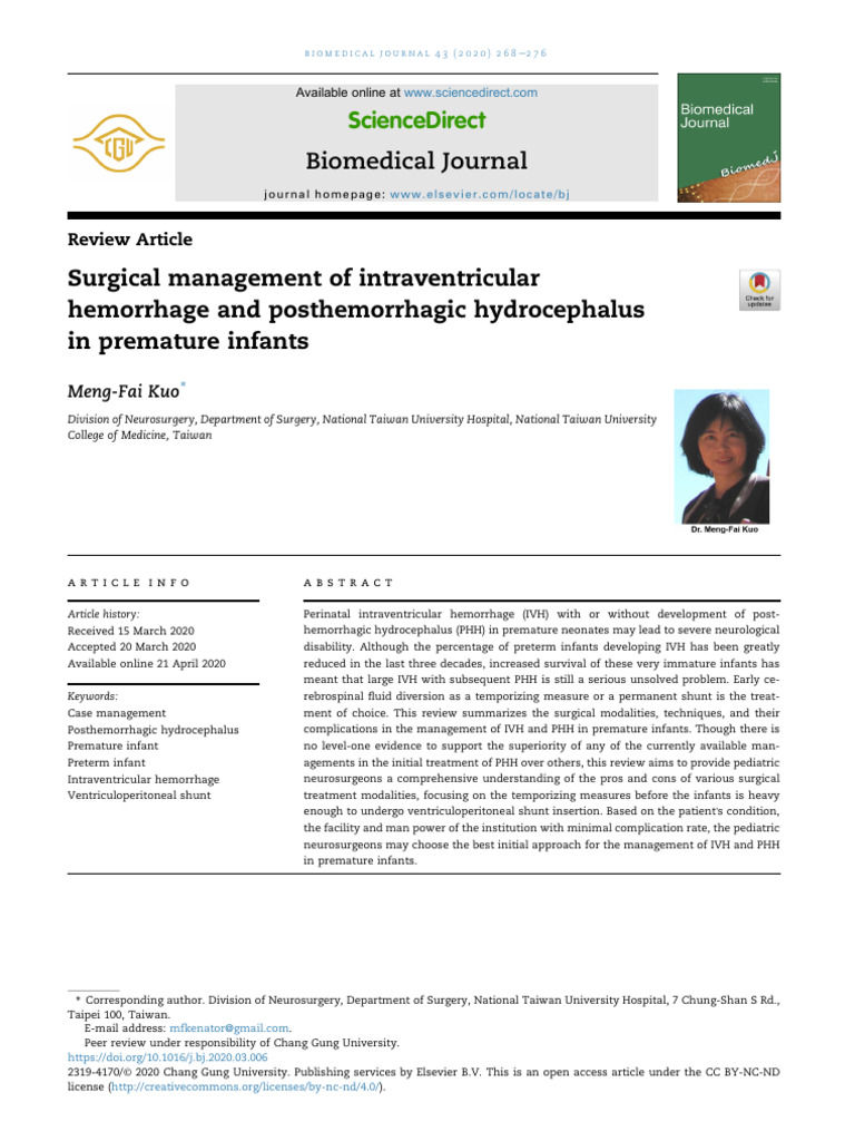 Surgical Management of IVH in Premature Infants | PDF | Neurology ...