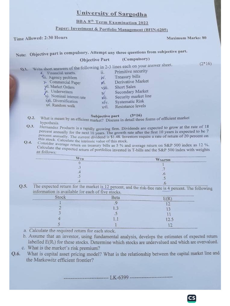 BBA 8th PP 2022 | PDF