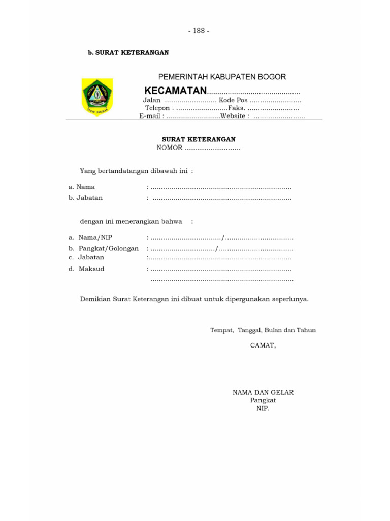 Format Naskah Dinas Perbup6 2020 | PDF
