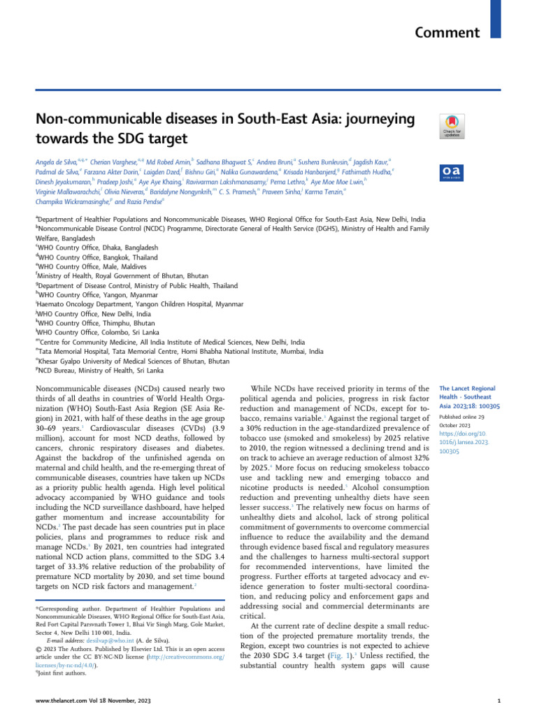 Main | PDF | Non Communicable Disease | Diseases And Disorders