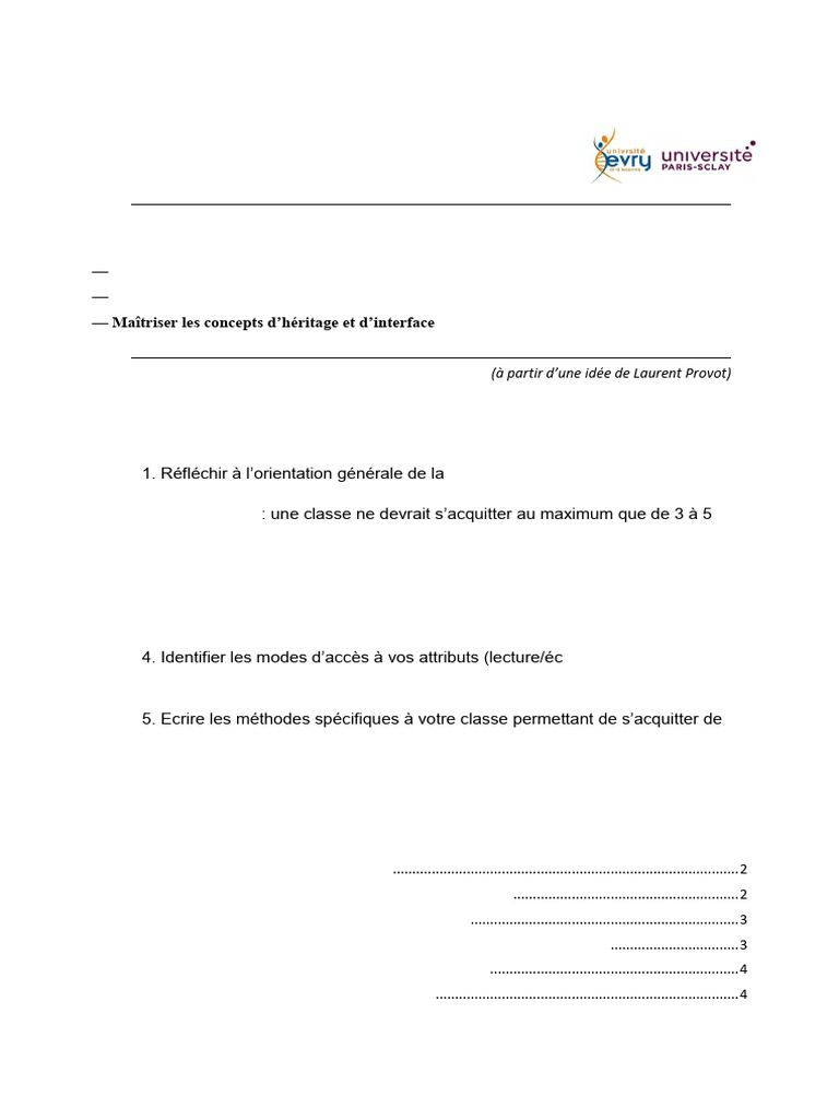 Programmation Orientée Objet Avancée | PDF | Programmation orientée ...