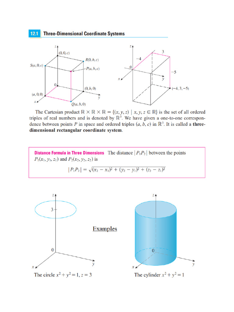 3 - Calculus-2 Lecture-Ch. 12.1-12.6 Week 1 | PDF