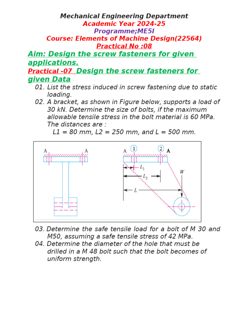 Screw Fastener Design Guide | PDF
