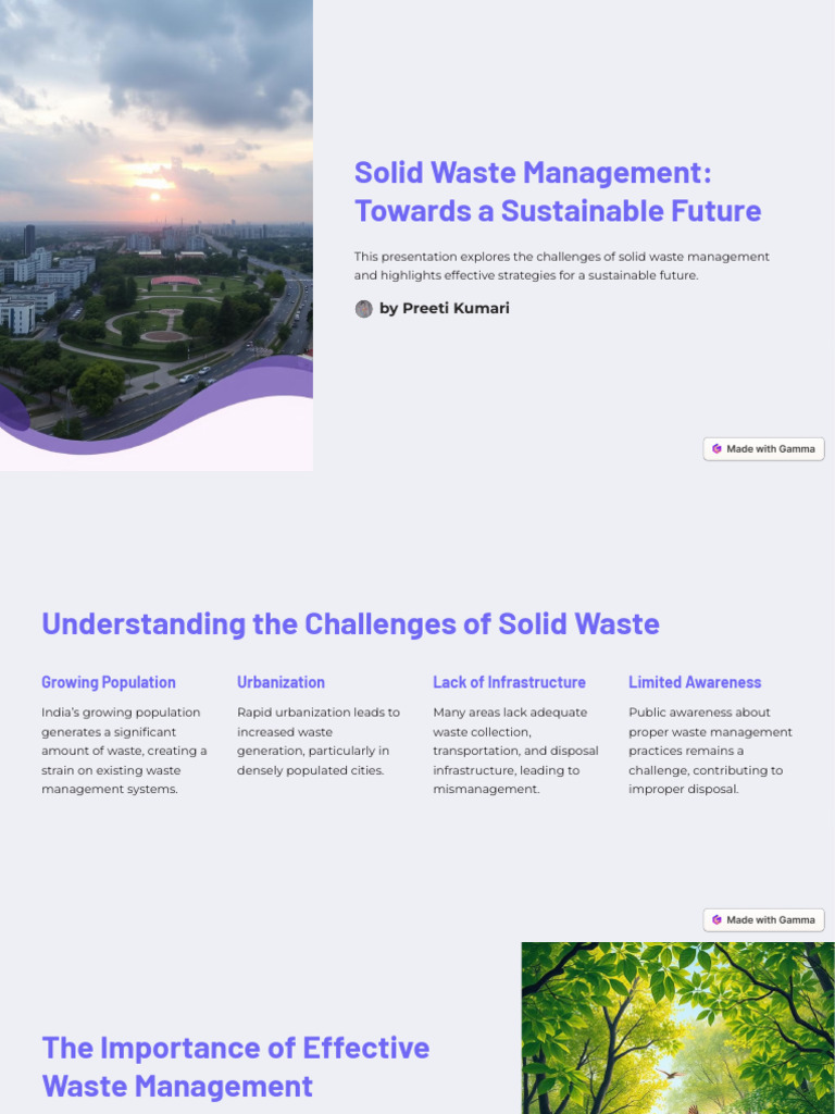Solid Waste Management Towards A Sustainable Future | PDF | Waste ...