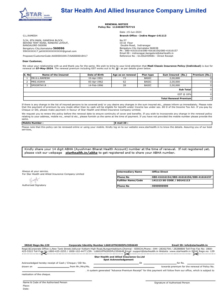 11240287707716-Renewal Notice | PDF | Insurance | Payments