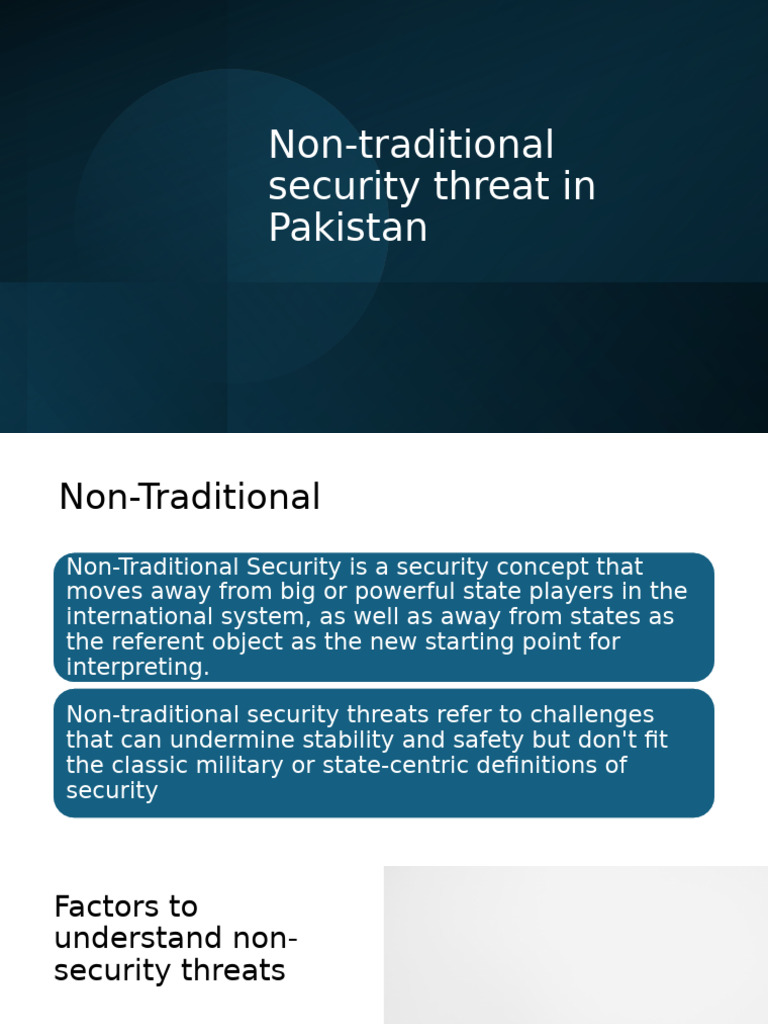 Non-Traditional Security Threat in Pakistan | PDF | Economics | Inflation