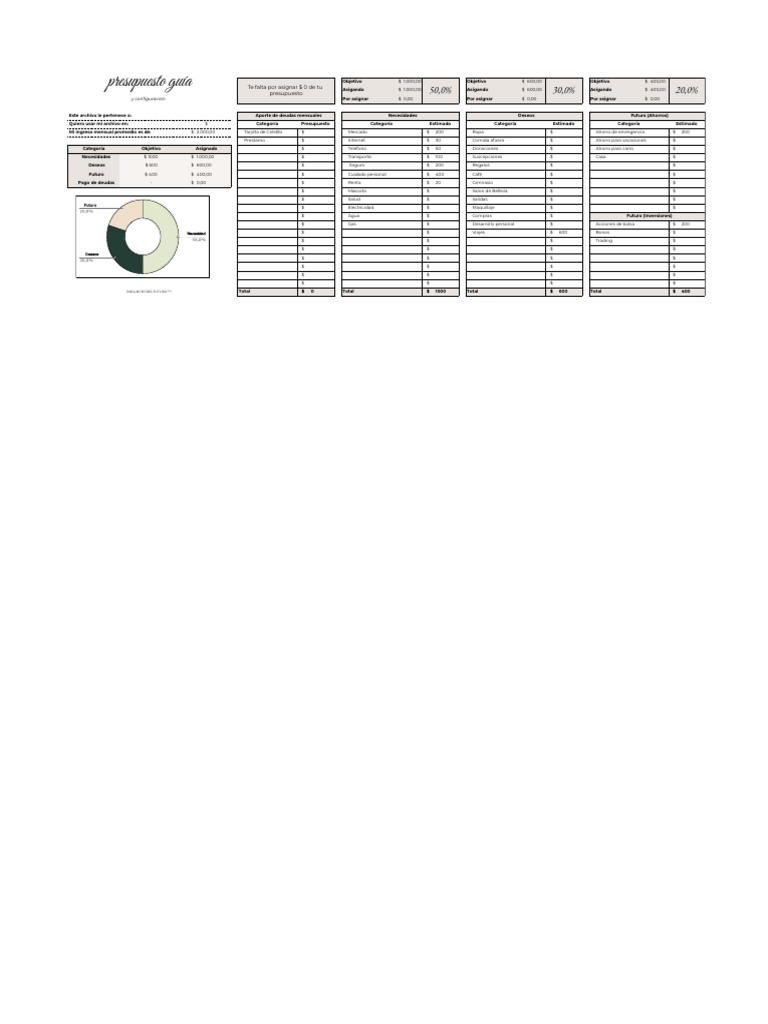 Cuaderno De Presupuesto Planificador Financiero Carpeta Plan