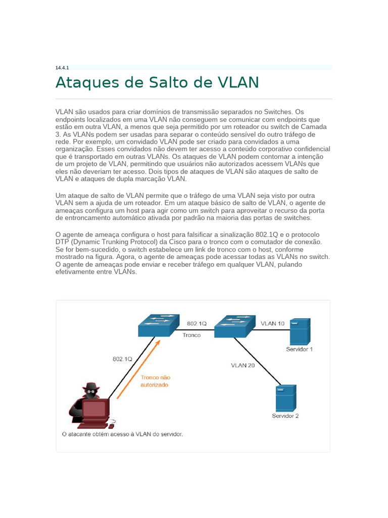 Mitigação de Ataques de VLAN e PVLANs | PDF | Comutador de rede ...