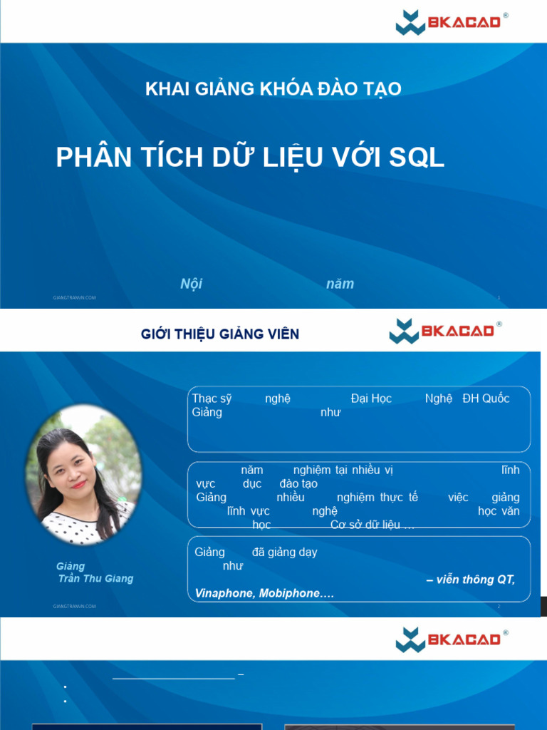 Phan Tich Du Lieu Voi SQL & Power BI | PDF