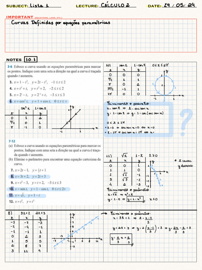 Lecture Notes and Key Equations | PDF