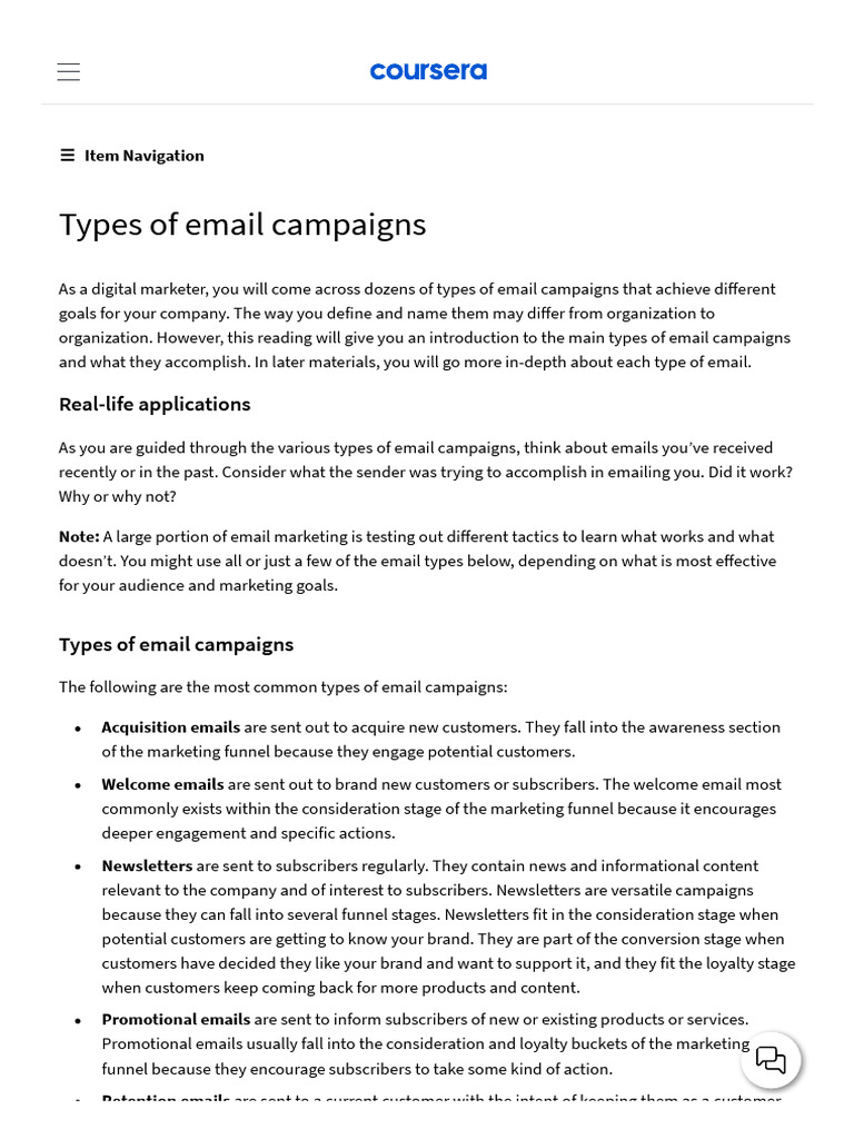 Understanding Email Campaign Types | PDF