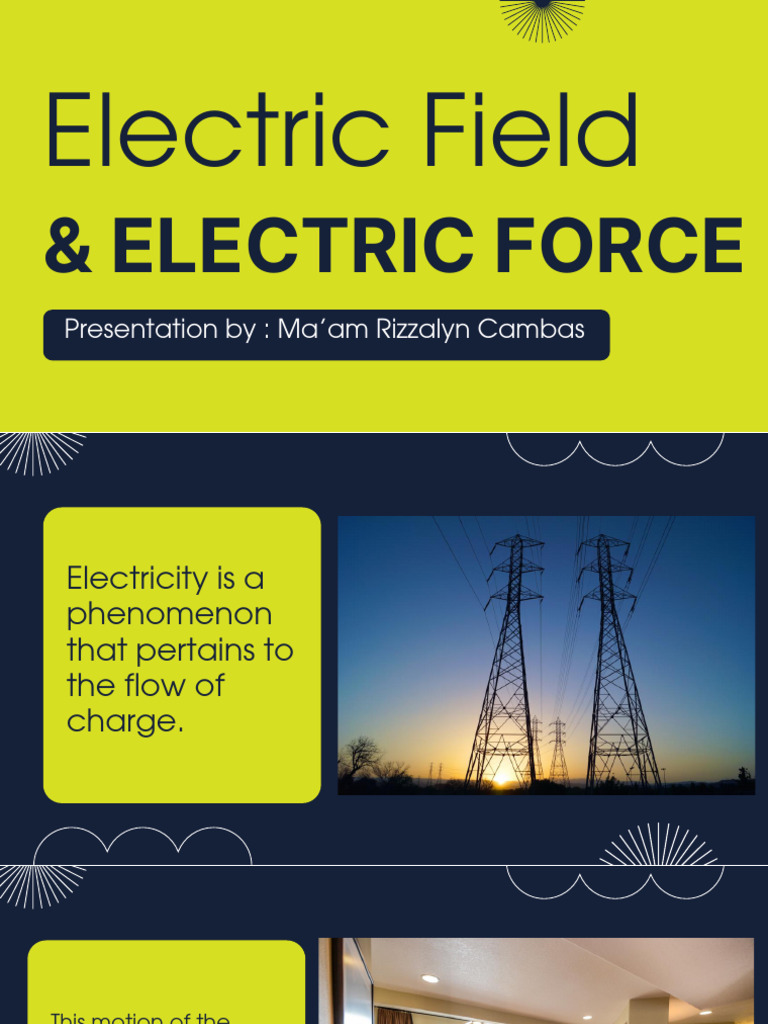 General Physics 2 Lesson 4 Electric Field and Electric Force | PDF ...