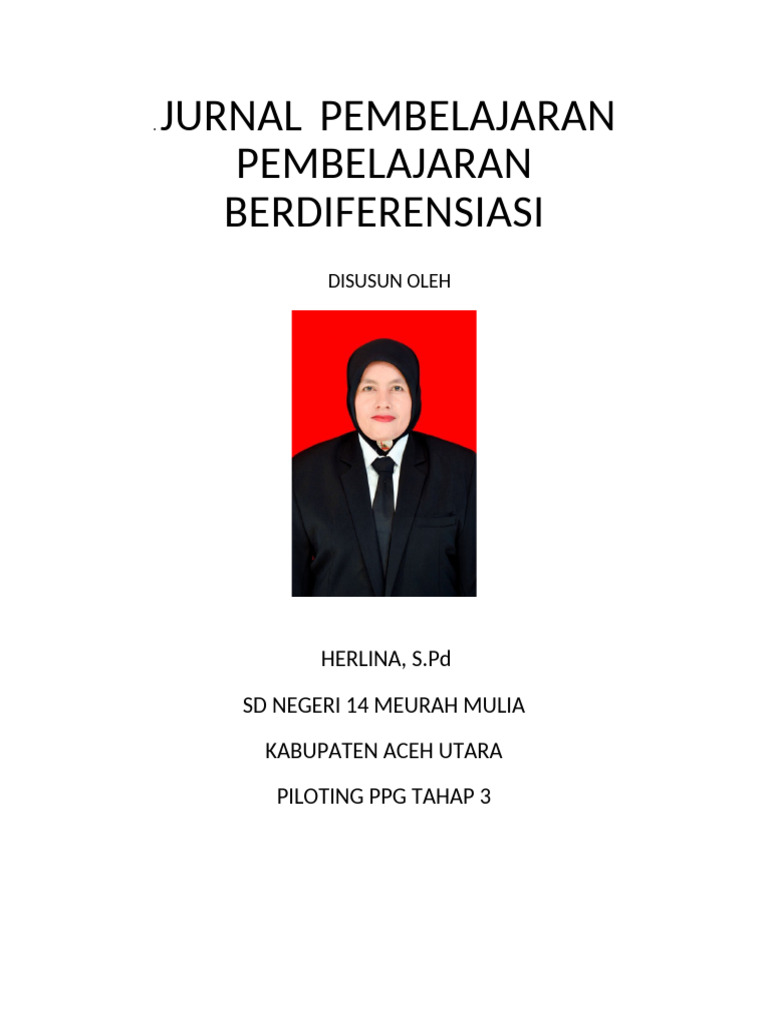 Jurnal Pembelajaran Berdiferensiasi SD | PDF