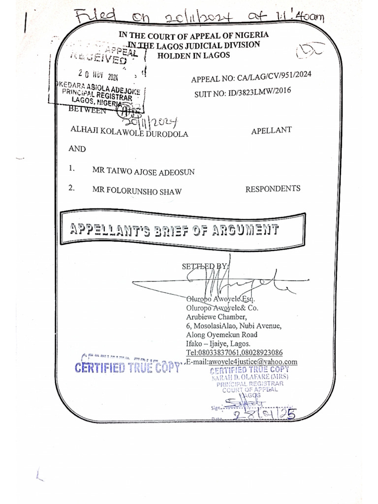 Appellant Brief | PDF