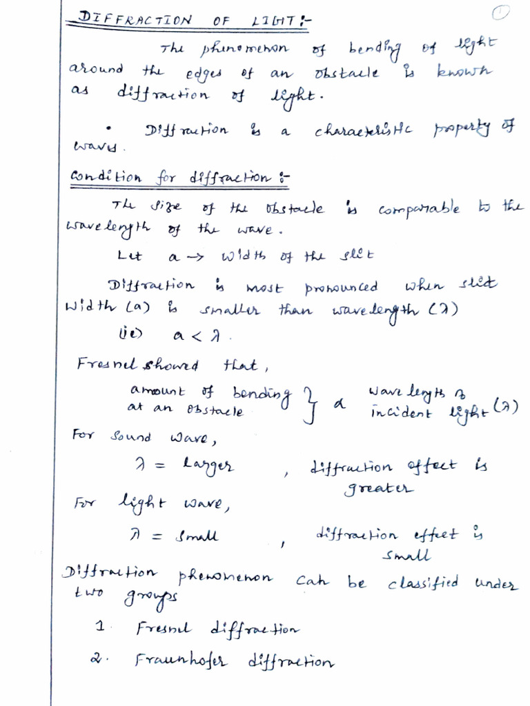 Single Slit Diffraction Analysis | PDF